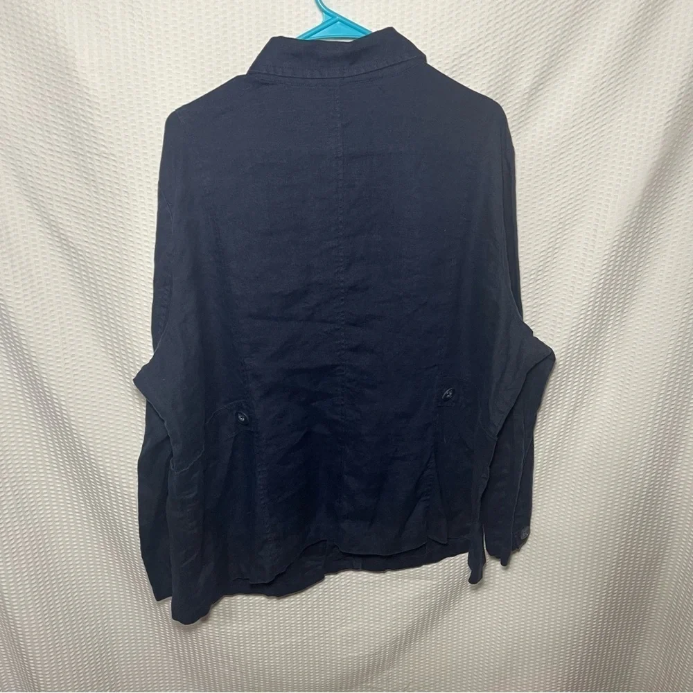 Saint Tropez West 24W Button Down Long Sleeve Shirt - Picture 2 of 6